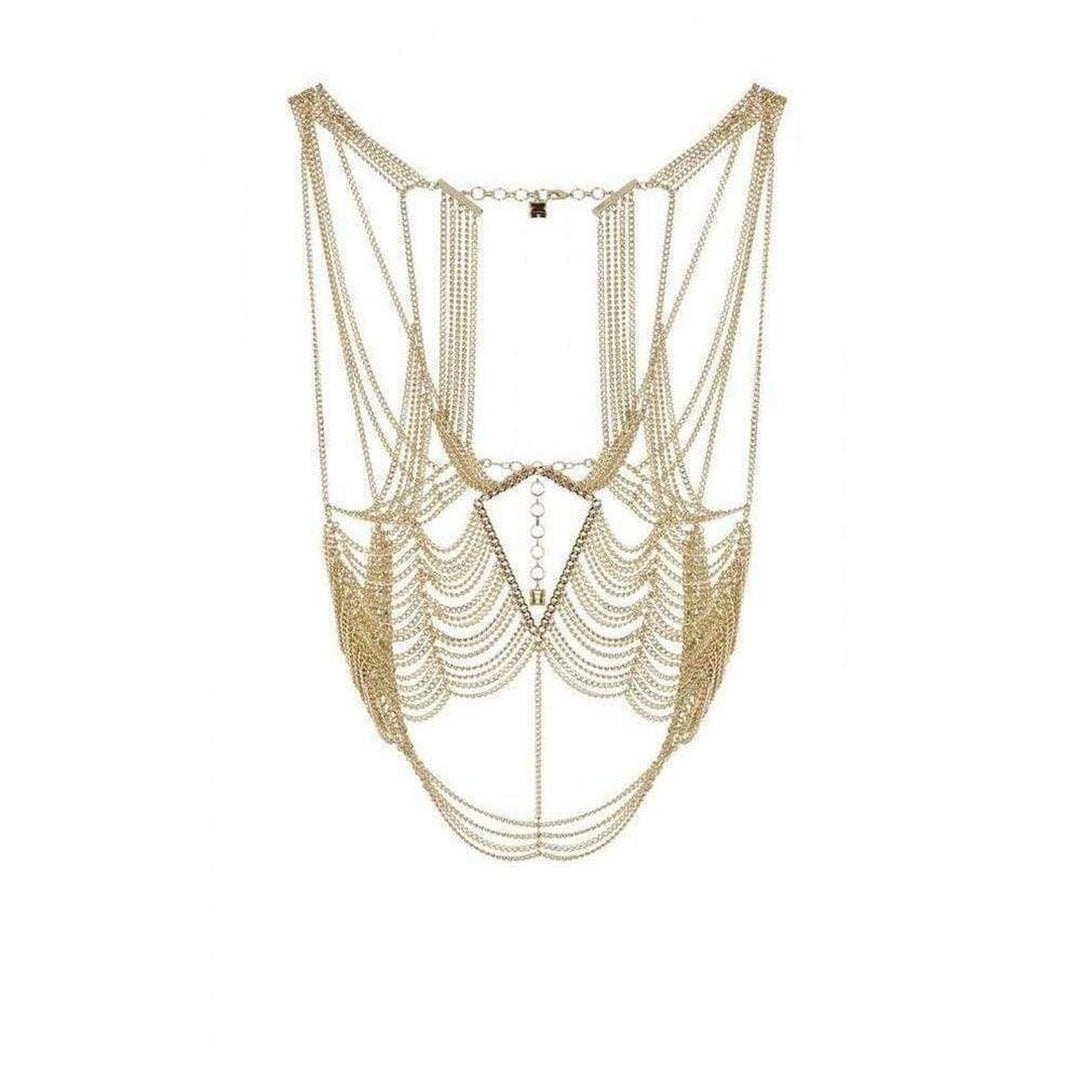 BCBGMAXAZRIA-Gold Cutout Body Chain - Runway Catalog