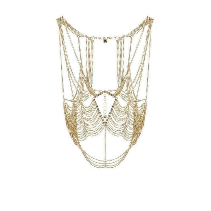 BCBGMAXAZRIA-Gold Cutout Body Chain - Runway Catalog