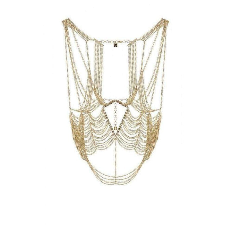 BCBGMAXAZRIA-Gold Cutout Body Chain - Runway Catalog