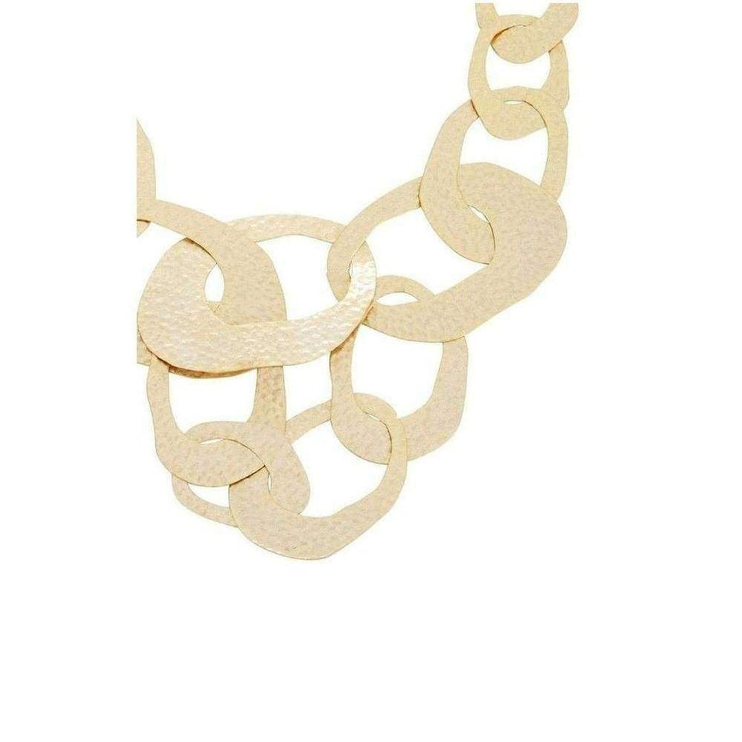 Gold Hammered Geometric Necklace