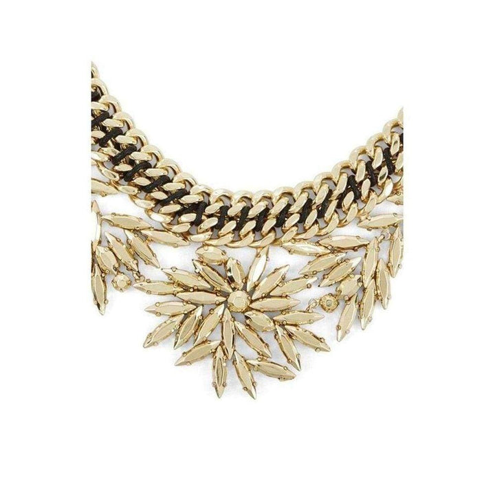 Gold Woven Leaf Necklace