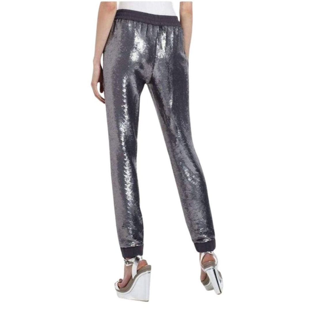 Grey Silk Zhara Sequinned Pants