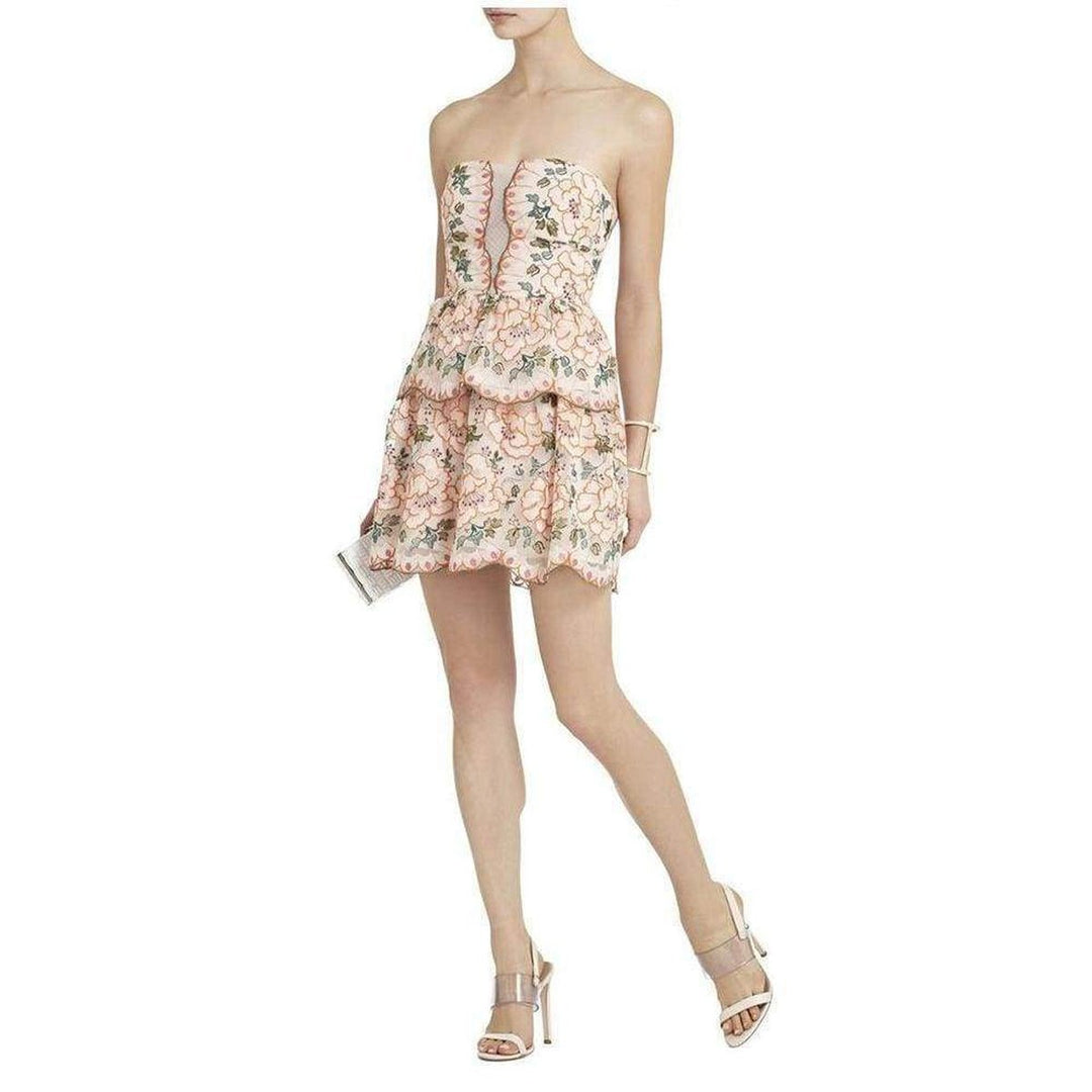BCBGMAXAZRIA-Guliana Embroidered Strapless Dress - Runway Catalog