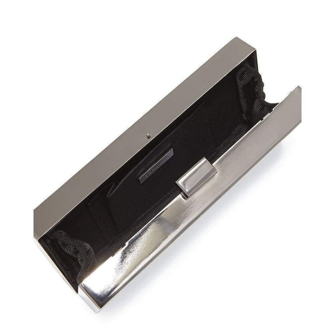 Gunmetal Ariana Rock Crystal Hard Clutch
