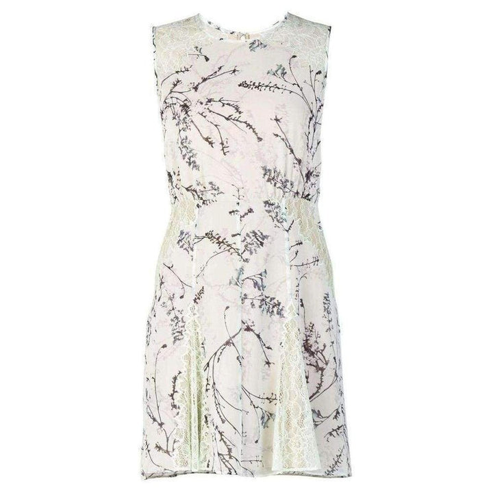 BCBGMAXAZRIA-Gwenyth Blocked Sleeveless Flared Skirt Dress - Runway Catalog