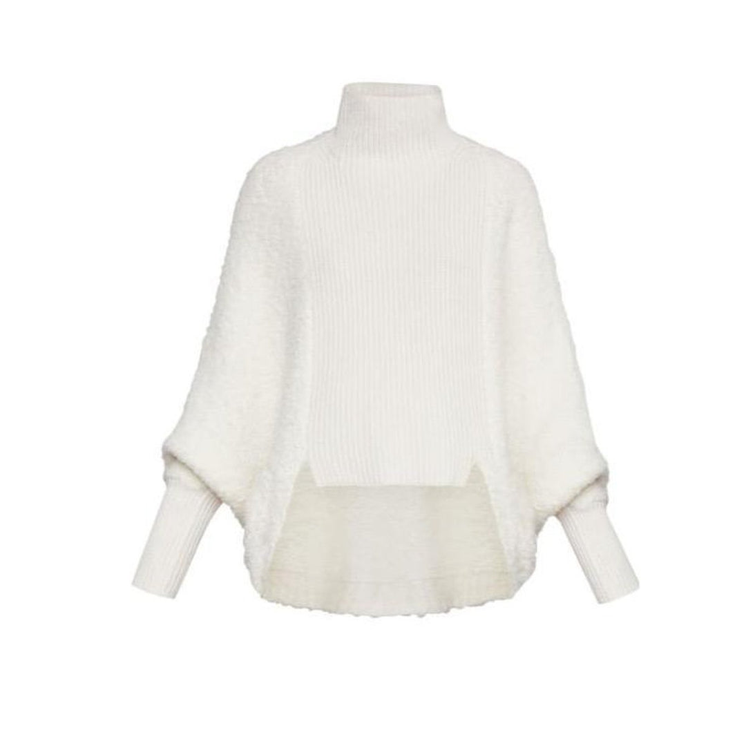 BCBGMAXAZRIA-High-Low Turtleneck Merino Blend Sweater - Runway Catalog
