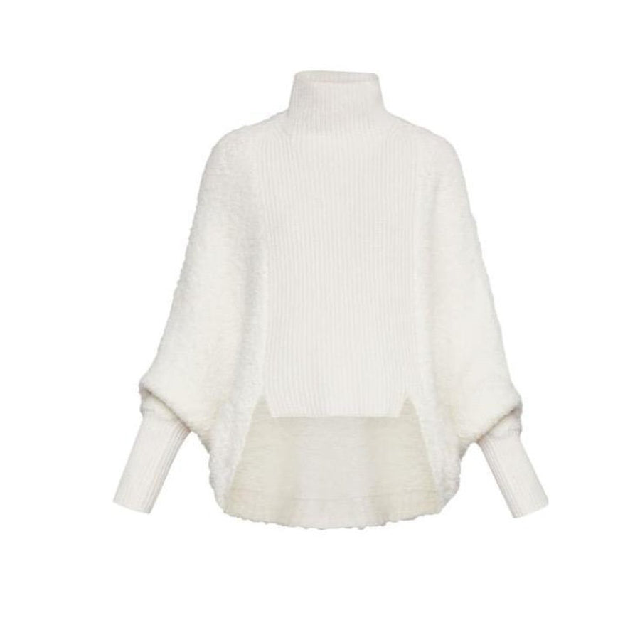 BCBGMAXAZRIA-High-Low Turtleneck Merino Blend Sweater - Runway Catalog