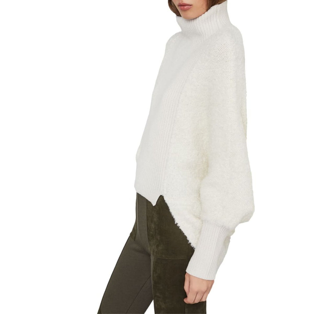 High-Low Turtleneck Merino Blend Sweater