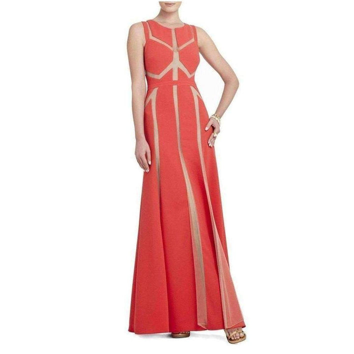 BCBGMAXAZRIA-Imogen Tulle Insert Maxi Gown - Runway Catalog