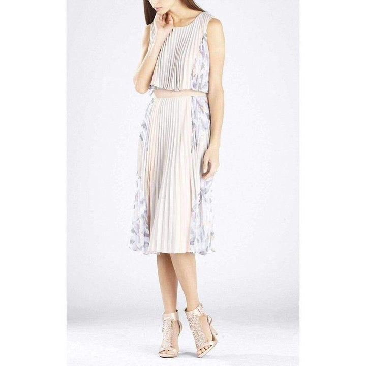 Jaelyn Print Block Pleated Dress