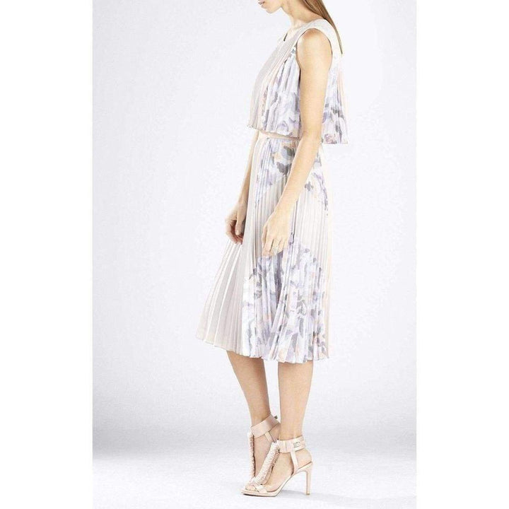 Jaelyn Print Block Pleated Dress