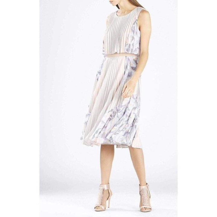 Jaelyn Print Block Pleated Dress
