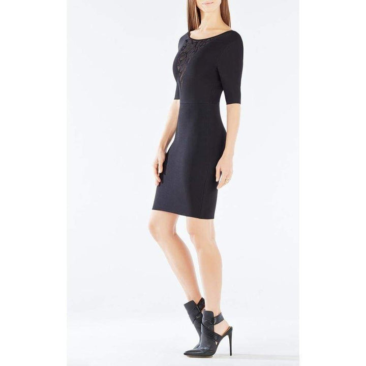 Jaydan Pointelle Trim Scoop-Back Dress
