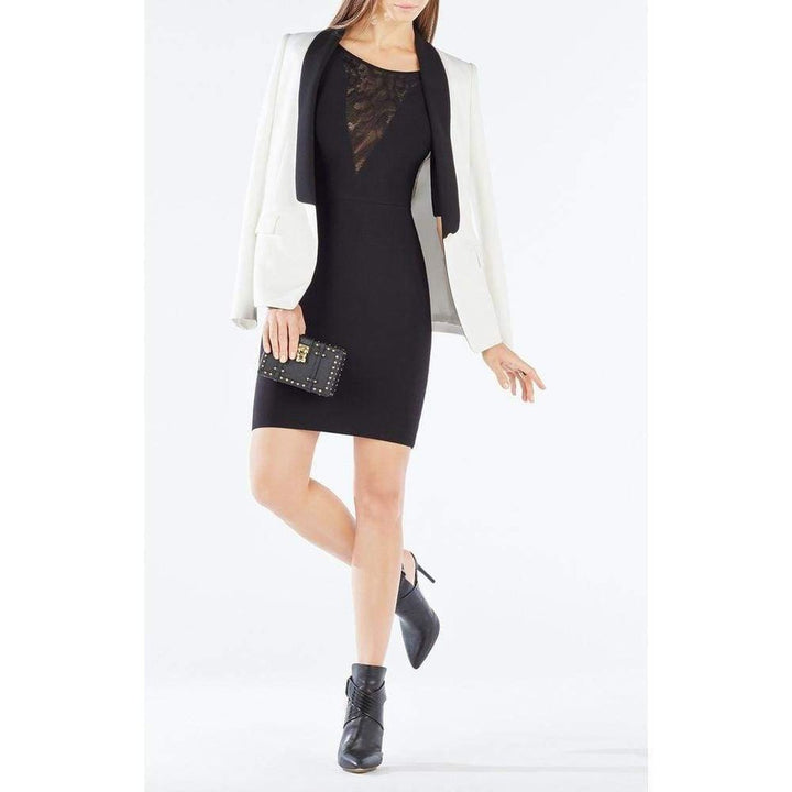 Jaydan Pointelle Trim Scoop-Back Dress