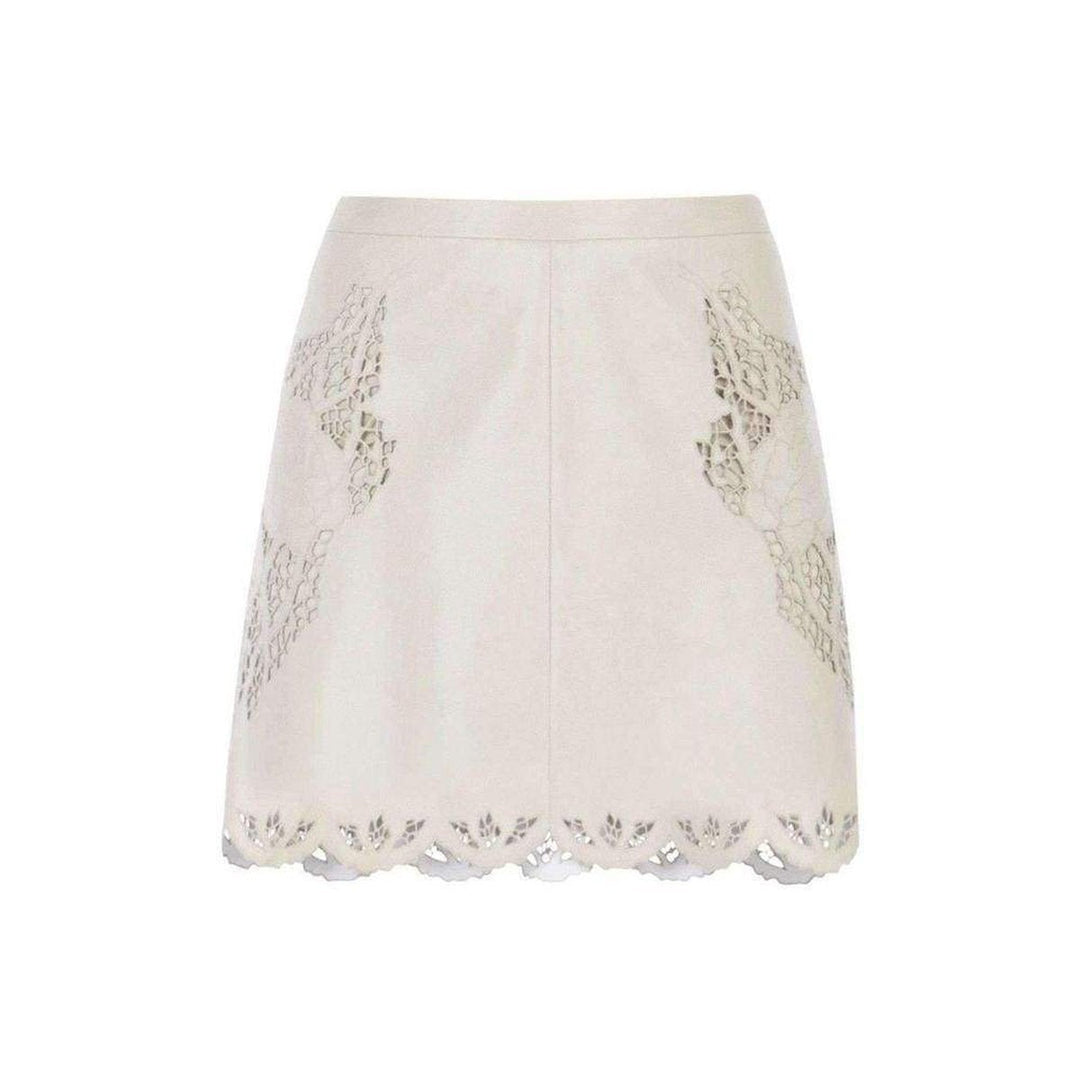 BCBGMAXAZRIA-Jenhifer Embroidered Faux-Leather Miniskirt RPY3F642 - Runway Catalog