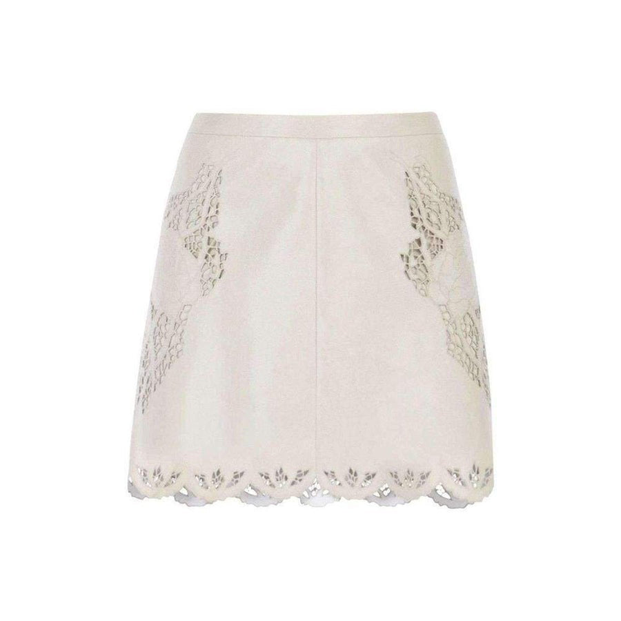 BCBGMAXAZRIA-Jenhifer Embroidered Faux-Leather Miniskirt RPY3F642 - Runway Catalog