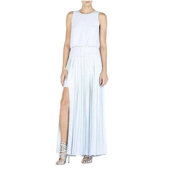Jenine High Split Pleated Skirt Maxi Dress