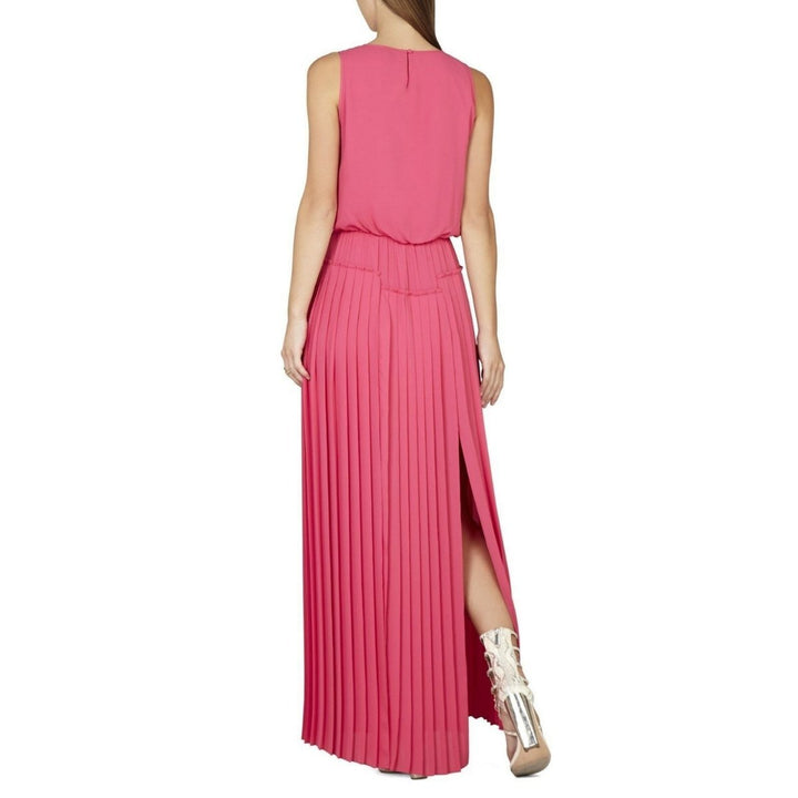 Jenine High Split Pleated Skirt Maxi Dress