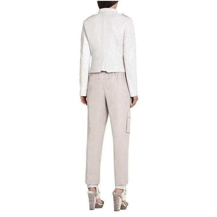 Jennifer Leather Asymmetrical Zipper Moto Jacket