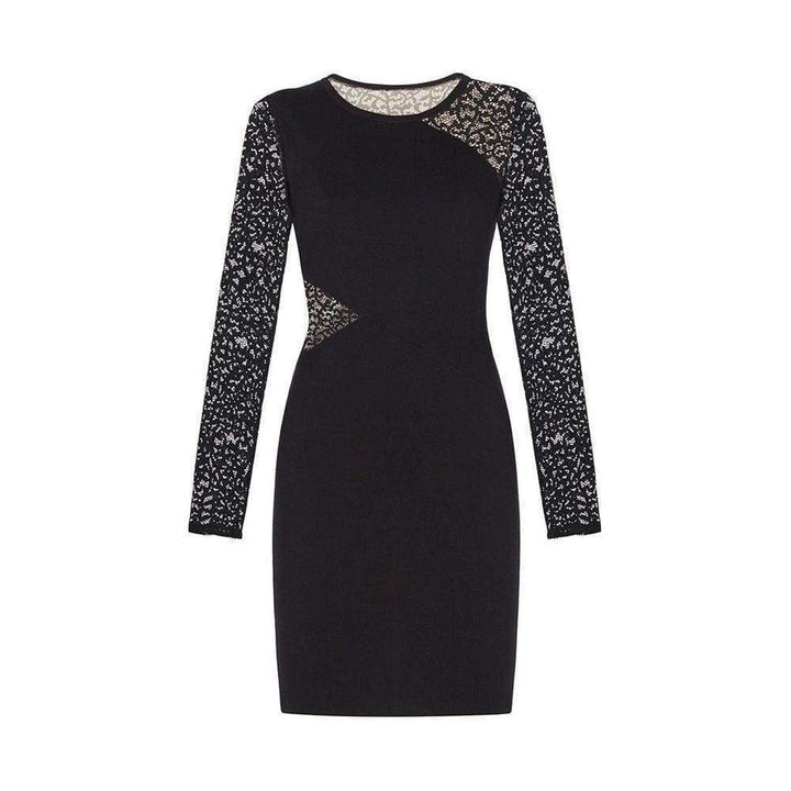 Jorden Lace-Contrast Body-Con Dress