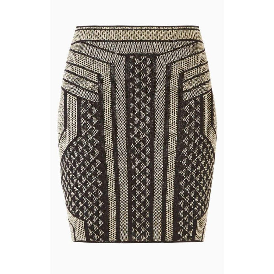 BCBGMAXAZRIA-Josa Metallic Pencil Skirt - Runway Catalog