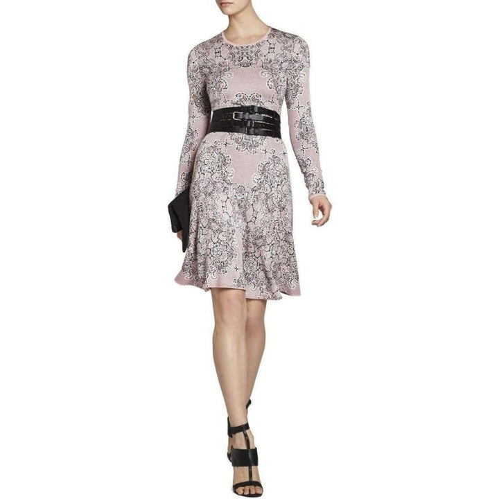 Julisa Geometric Jacquard Silk Dress