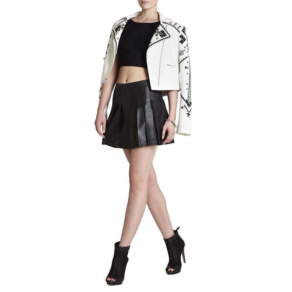 BCBGMAXAZRIA-Kade Embroidered Moto Jacket - Runway Catalog