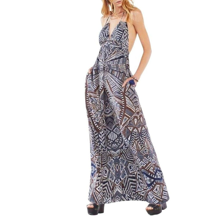 BCBGMAXAZRIA-Kamala Medallion Print Maxi Dress - Runway Catalog