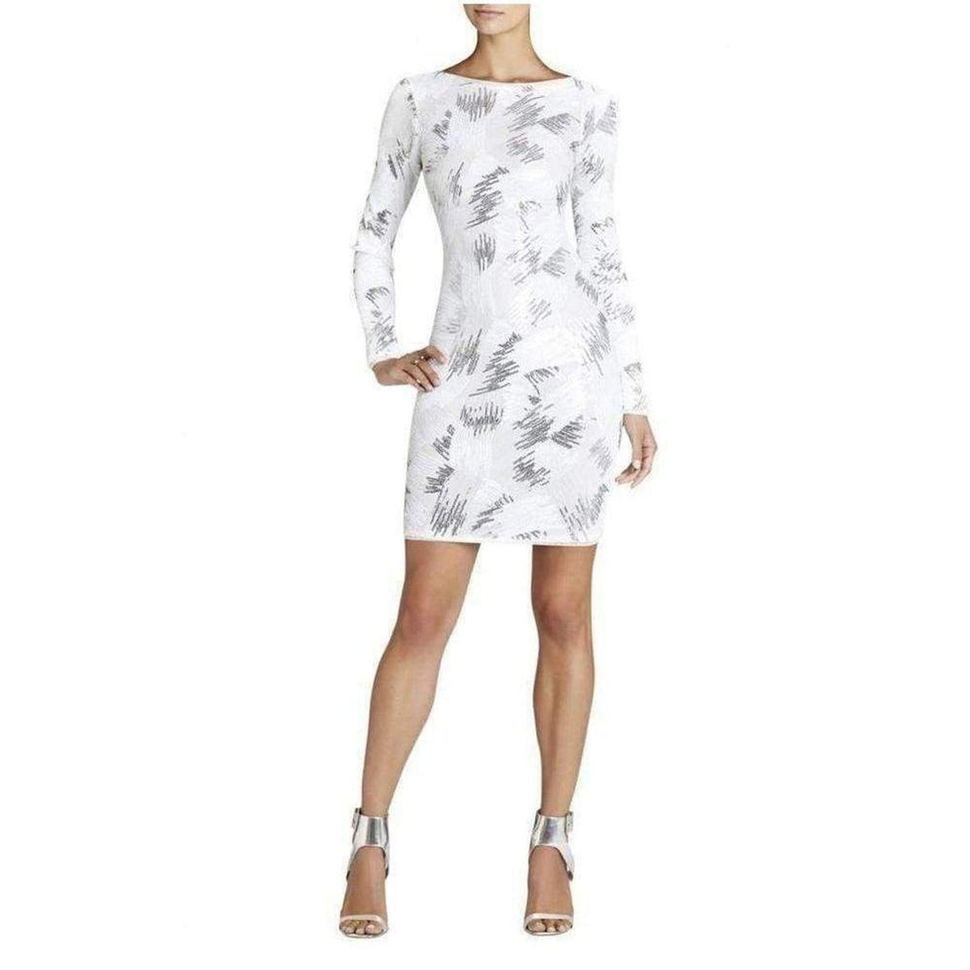 BCBGMAXAZRIA-Kamila Long Sleeve Sequin Dress - Runway Catalog