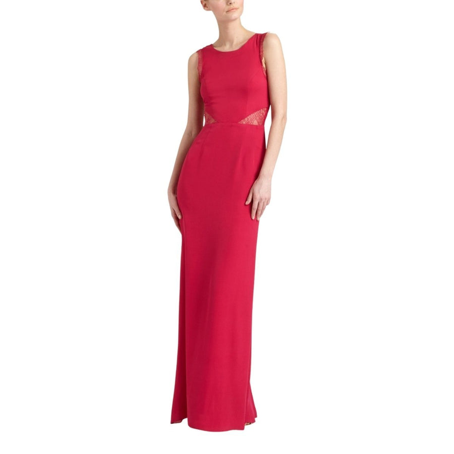 BCBGMAXAZRIA-Karey Maxi Lace Detail Turkish Pink Dress - Runway Catalog