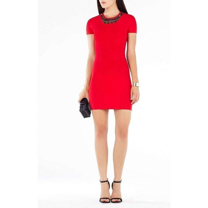 Kaylen Embellished Cutout-Back Dress
