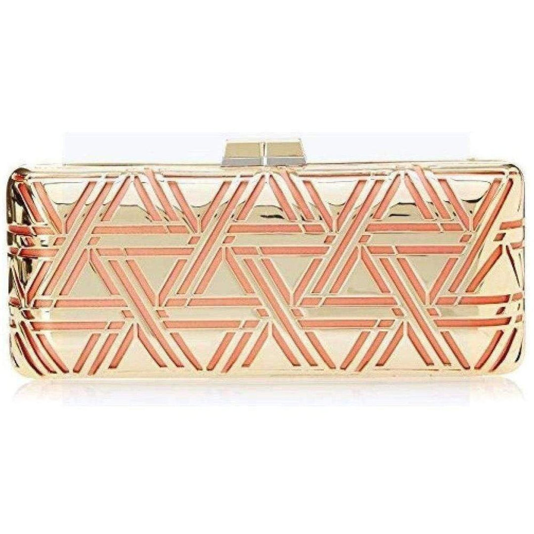 Kerri Metal Triangle Cage Clutch