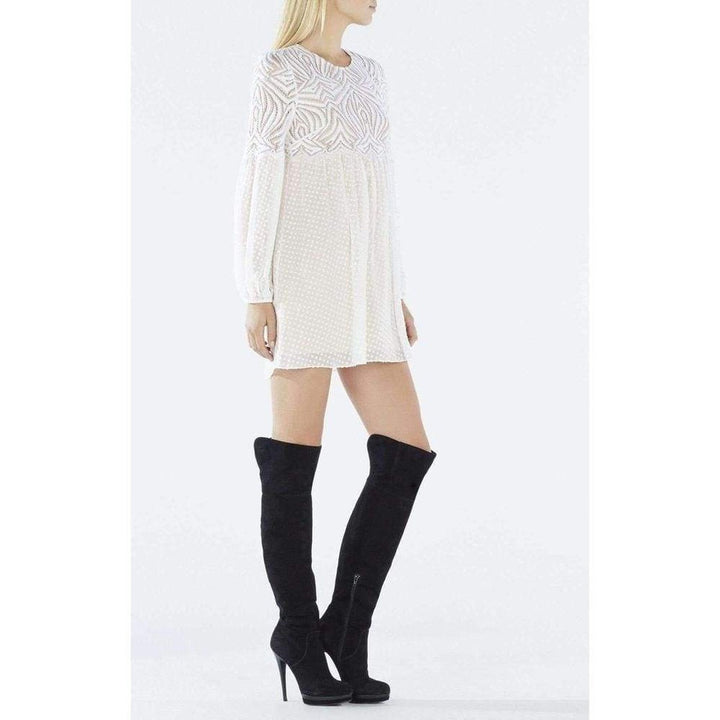 Kitra Lace Peasant Dress