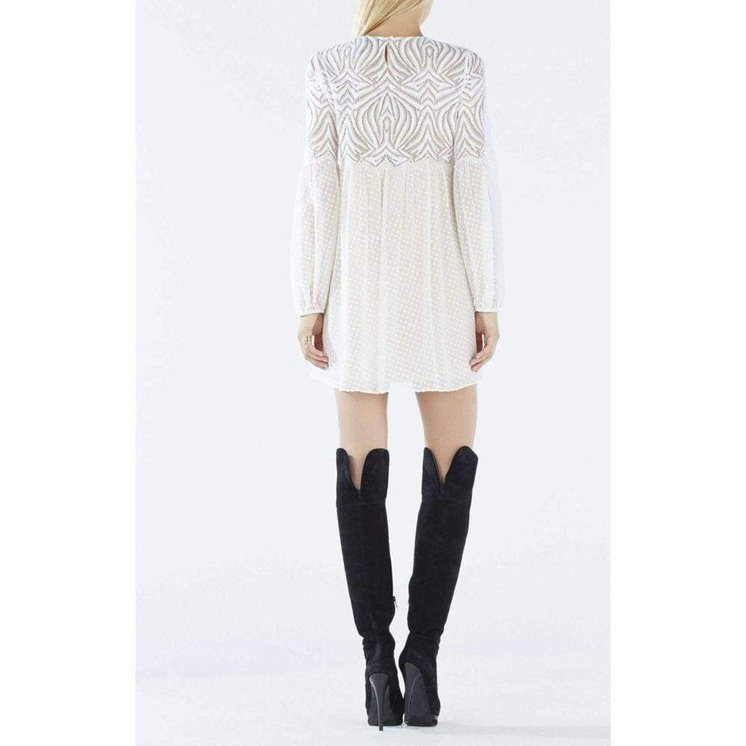 Kitra Lace Peasant Dress