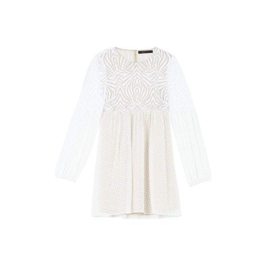 BCBGMAXAZRIA-Kitra Lace Peasant Dress - Runway Catalog
