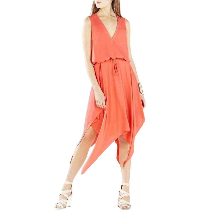 BCBGMAXAZRIA-Klara Wrap-Top Handkerchief Dress - Runway Catalog