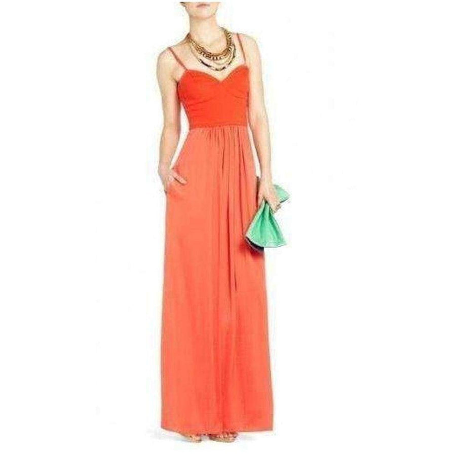 BCBGMAXAZRIA-Kyra Bustier Poinsettia Dress - Runway Catalog