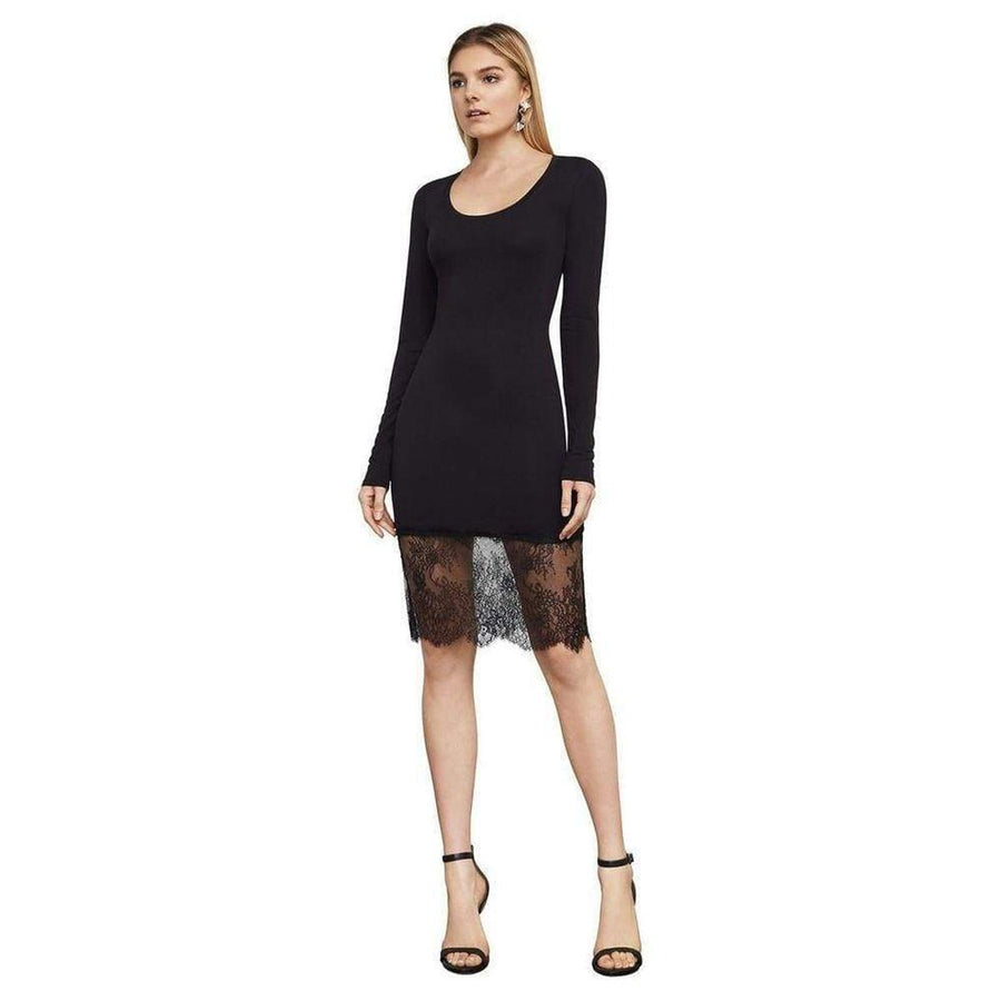 BCBGMAXAZRIA-Lace-Trim Slip Dress - Runway Catalog