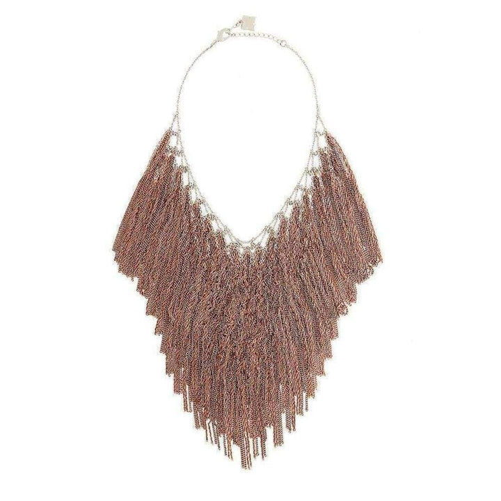 BCBGMAXAZRIA-Lattice Woven Bib Necklace - Runway Catalog