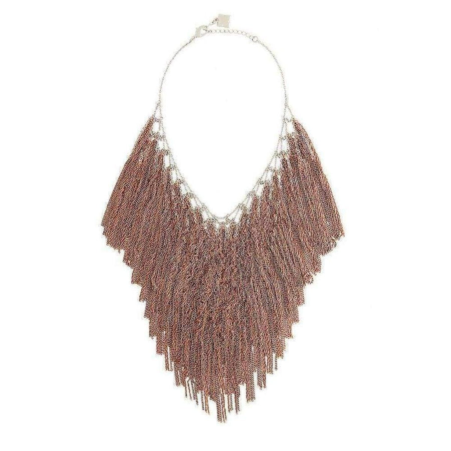 BCBGMAXAZRIA-Lattice Woven Bib Necklace - Runway Catalog
