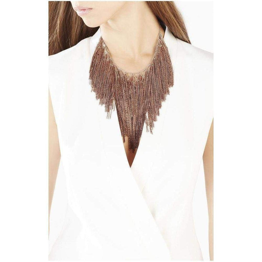 Lattice Woven Bib Necklace