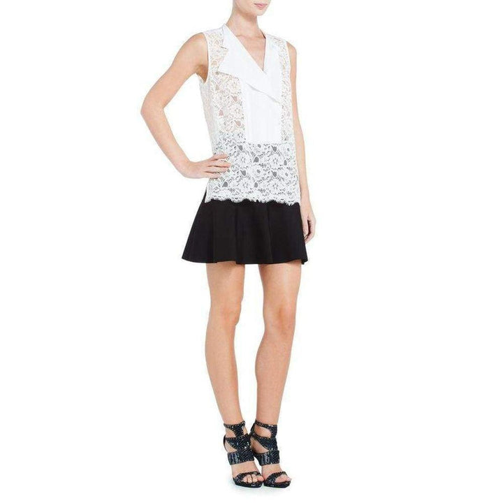 BCBGMAXAZRIA-Layne Sleeveless Lace Top - Runway Catalog