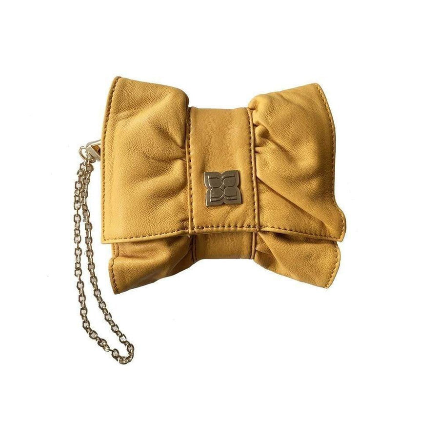 BCBGMAXAZRIA-Leather Bow Wristlet - Runway Catalog