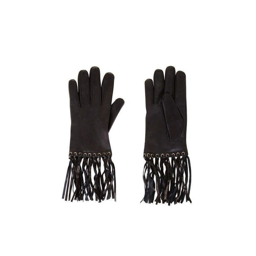 Leather Fringe Gloves