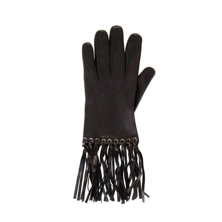 Leather Fringe Gloves