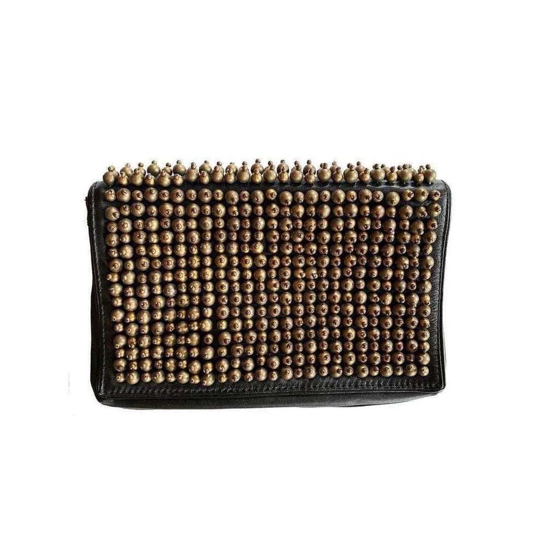 BCBGMAXAZRIA-Leather Hand-Slide Clutch Bag - Runway Catalog