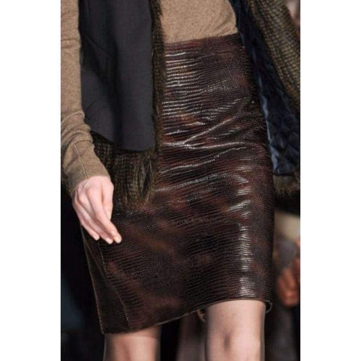 Leather Embossed Skirt