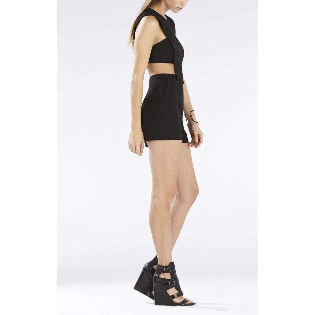 Leni Bib Front Black Romper