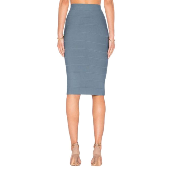 BCBGMAXAZRIA-Light Ash Leger Pencil Skirt - Runway Catalog