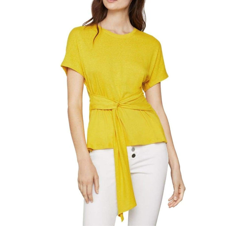 Linen Jersey Wrap Top
